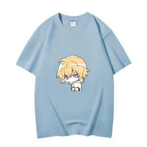 Fashion Anime Honkai: Star Rail Aventurine 230g GSM Hipster Style Oversized Cotton T-shirt