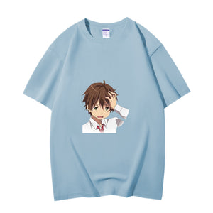 Fashion Anime Chuunibyou demo koi ga shitai Togashi Yuuta 230g GSM Hipster Style Oversized Cotton T-shirt