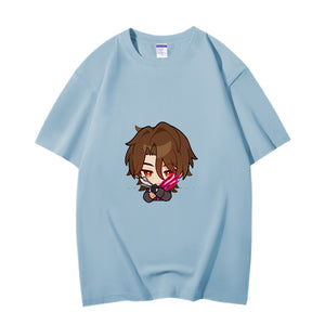 Fashion Anime Honkai Star Rail Gallagher 230g GSM Hipster Style Oversized Cotton T-shirt