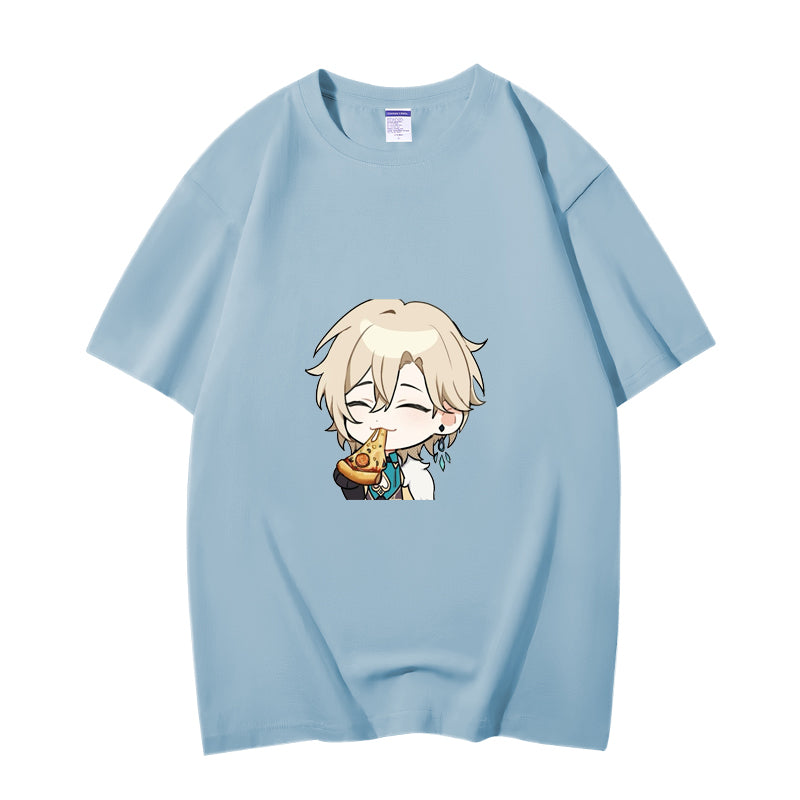 Fashion Anime Honkai Star Rail Aventurine 230g GSM Hipster Style Oversized Cotton T-shirt