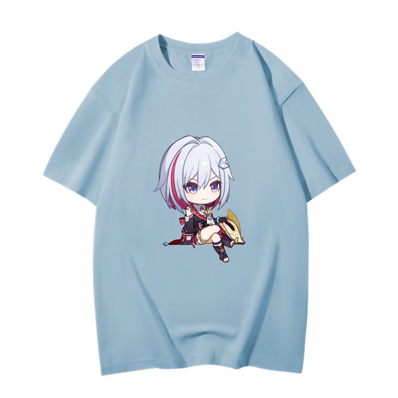 Fashion Anime Honkai Star Rail Topaz 230g GSM Hipster Style Oversized Cotton T-shirt