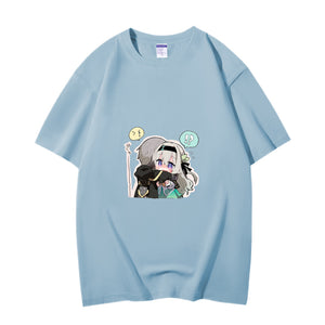 Fashion Anime Honkai Star Rail Trailblazer&Firefly 230g GSM Hipster Style Oversized Cotton T-shirt