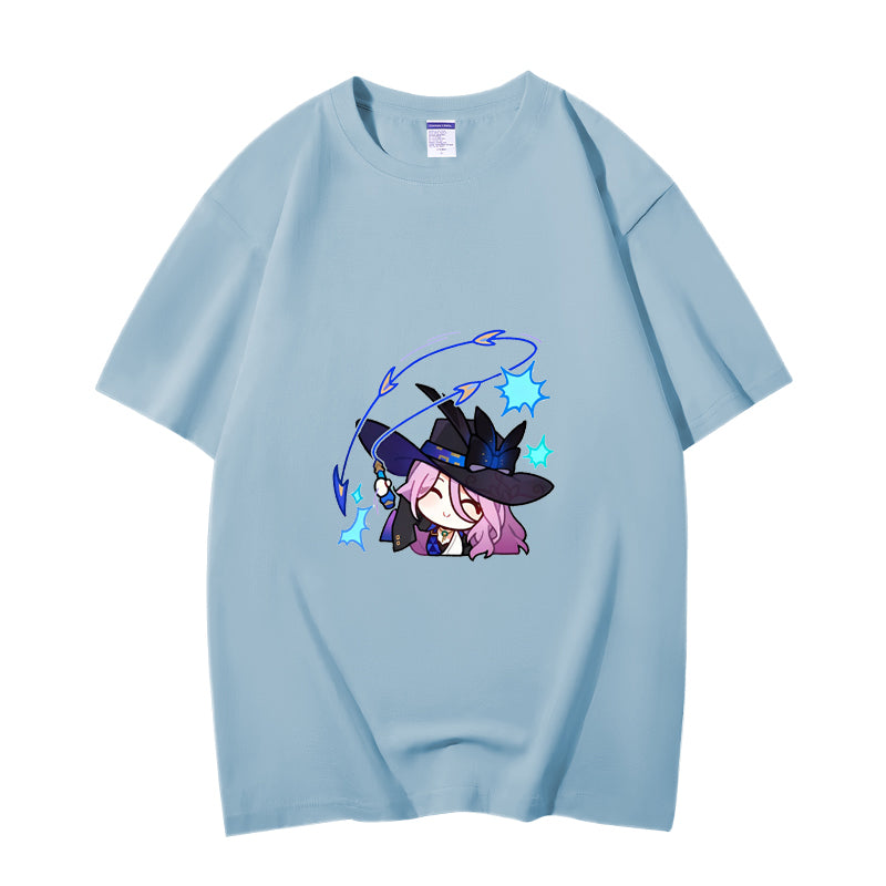 Fashion Anime  Honkai: Star Rail Jade 230g GSM Hipster Style Oversized Cotton T-shirt