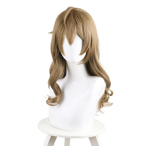 Rulercosplay Anime Tokidoki Sotto Roshiago de Dereru Tonari no Aarya-san Yuki Suou Cosplay Long Light BrownWig  518L