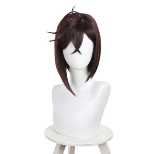 Rulercosplay Anime DAN DA DAN Momo Ayase Dark Red Long Cosplay Wig 780A