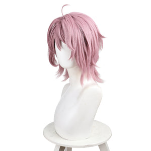 Rulercosplay Anime Daring party supernatural armed Dangdang White Bird Ai Luo pink fluffy short hair cos wig 780C