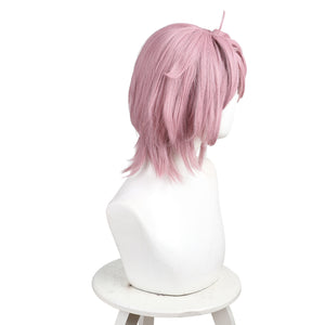 Rulercosplay Anime Daring party supernatural armed Dangdang White Bird Ai Luo pink fluffy short hair cos wig 780C