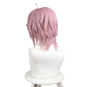 Rulercosplay Anime Daring party supernatural armed Dangdang White Bird Ai Luo pink fluffy short hair cos wig 780C