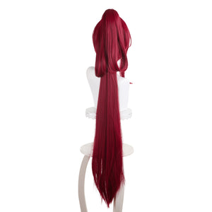 Rulercosplay Games Wuthering Waves Yinlin Red Long Cosplay Wig 572F