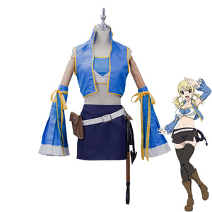 Rulercosplay FAIRY TAIL Lucy Heartfilia Uniform Suit Cosplay Costume With Accessories