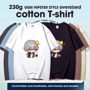 Fashion Anime Honkai Star Rail Trailblazer 230g GSM Hipster Style Oversized Cotton T-shirt