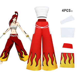 Rulercosplay FAIRY TAIL Erza Scarlet Uniform Suit Cosplay Costume With Accessories