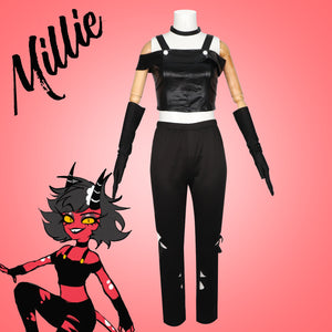 Rulercosplay Hazbin Hotel Millie Uniform Suit Cosplay Costume With Accessories