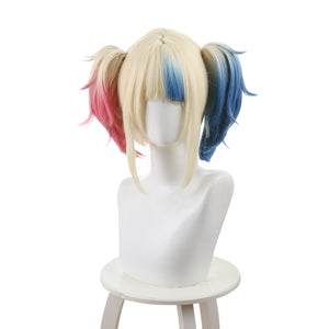 Rulercosplay Anime Suicide Squad ISEKAI Harley Quinn Short Cosplay Wig