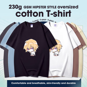 Fashion Anime Honkai: Star Rail Aventurine 230g GSM Hipster Style Oversized Cotton T-shirt