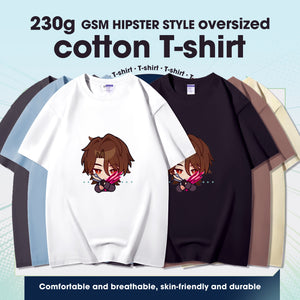 Fashion Anime Honkai Star Rail Gallagher 230g GSM Hipster Style Oversized Cotton T-shirt