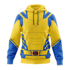 Rulercosplay Movie Deadpool & Wolverine Yellow Wolverine Hoodie For Party