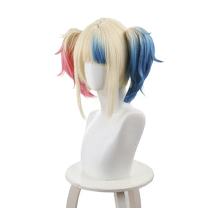 Rulercosplay Anime Suicide Squad ISEKAI Harley Quinn Short Cosplay Wig