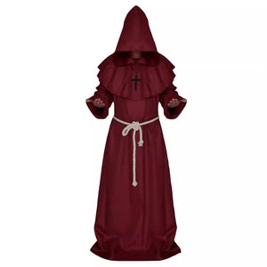 Rulercosplay Medieval Monk Robe Priest Robe Halloween Cosplay Costume Cloak