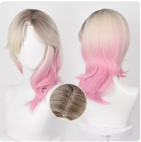 Rulercosplay Movie Spider Man Into the Spider Verse Gwen Stacy Gradient Color Short Cosplay Wig