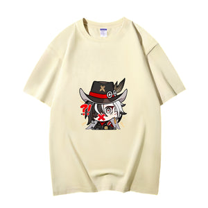 Fashion Anime Honkai: Star Rail Boothill 230g GSM Hipster Style Oversized Cotton T-shirt