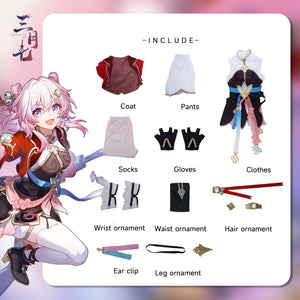 Rulercosplay Honkai Star Rail March 7th Uniform Suit Cosplay Costume With Accessories