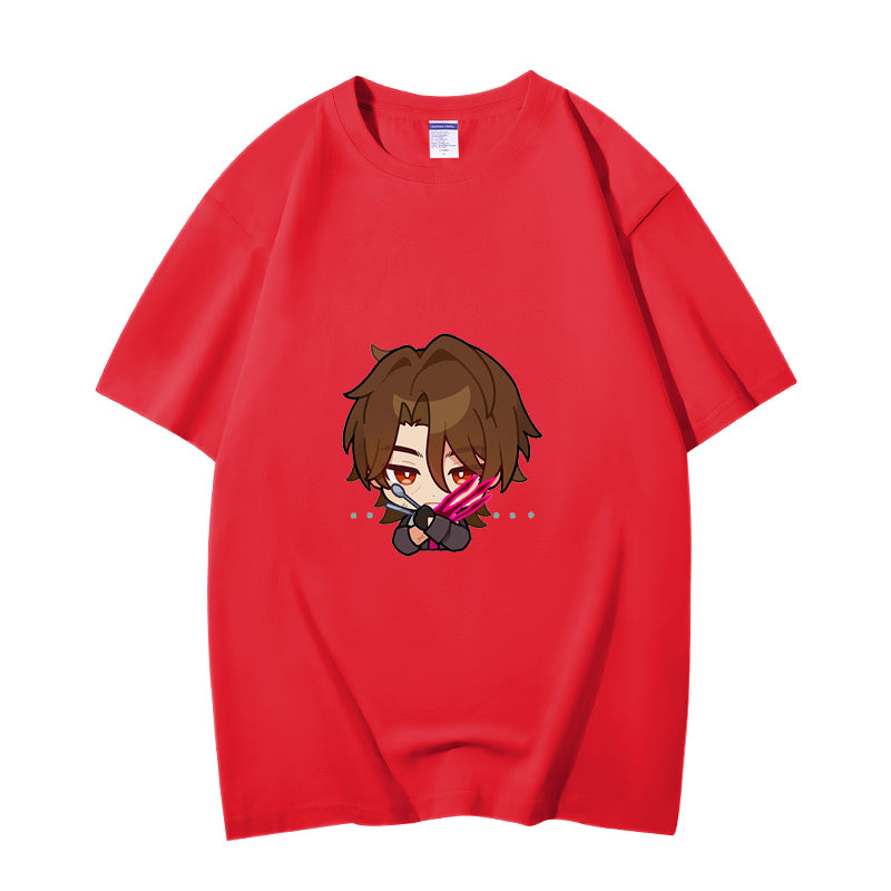 Fashion Anime Honkai Star Rail Gallagher 230g GSM Hipster Style Oversized Cotton T-shirt