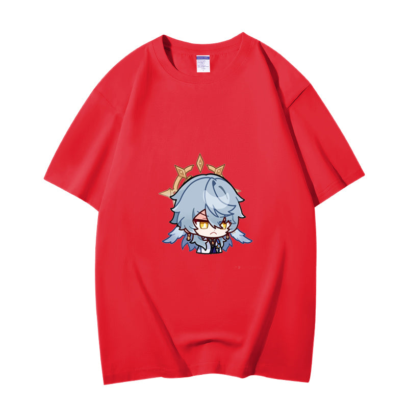 Fashion Anime Honkai Star Rail Sunday 230g GSM Hipster Style Oversized Cotton T-shirt