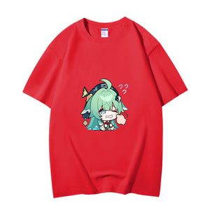 Fashion Anime Honkai Star Rail HuoHuo 230g GSM Hipster Style Oversized Cotton T-shirt