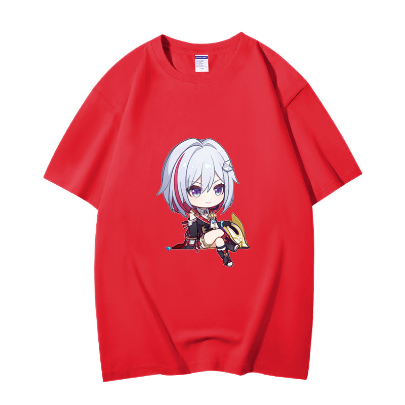 Fashion Anime Honkai Star Rail Topaz 230g GSM Hipster Style Oversized Cotton T-shirt