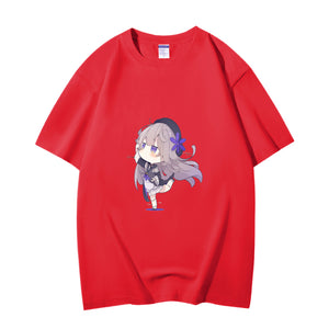 Fashion Anime Honkai Star Rail Herta 230g GSM Hipster Style Oversized Cotton T-shirt