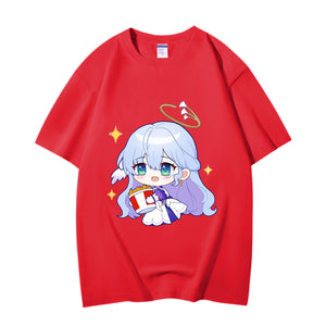 Fashion Anime Honkai: Star Rail Robin 230g GSM Hipster Style Oversized Cotton T-shirt