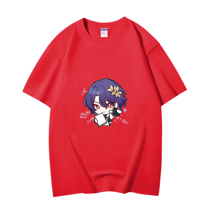 Fashion Anime Honkai Star Rail Dr. Ratio 230g GSM Hipster Style Oversized Cotton T-shirt