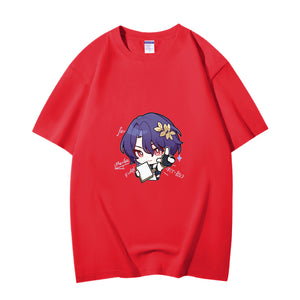 Fashion Anime Honkai Star Rail Dr. Ratio 230g GSM Hipster Style Oversized Cotton T-shirt