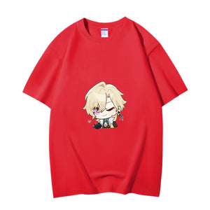 Fashion Anime Honkai: Star Rail Aventurine 230g GSM Hipster Style Oversized Cotton T-shirt