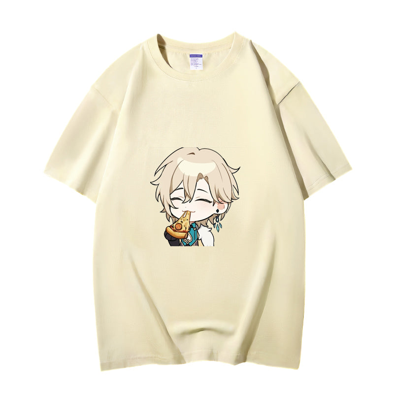 Fashion Anime Honkai Star Rail Aventurine 230g GSM Hipster Style Oversized Cotton T-shirt