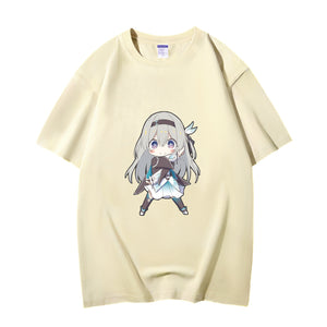 Fashion Anime Honkai: Star Rail Firefly 230g GSM Hipster Style Oversized Cotton T-shirt