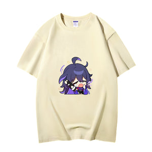 Fashion Anime Honkai Star Rail Seele 230g GSM Hipster Style Oversized Cotton T-shirt