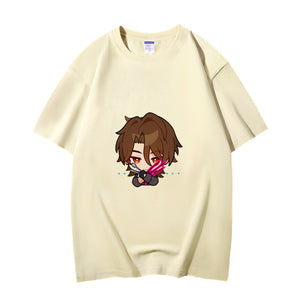 Fashion Anime Honkai Star Rail Gallagher 230g GSM Hipster Style Oversized Cotton T-shirt