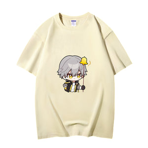 Fashion Anime Honkai Star Rail Trailblazer 230g GSM Hipster Style Oversized Cotton T-shirt