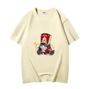 Fashion Anime Honkai Star Rail Pom-Pom 230g GSM Hipster Style Oversized Cotton T-shirt