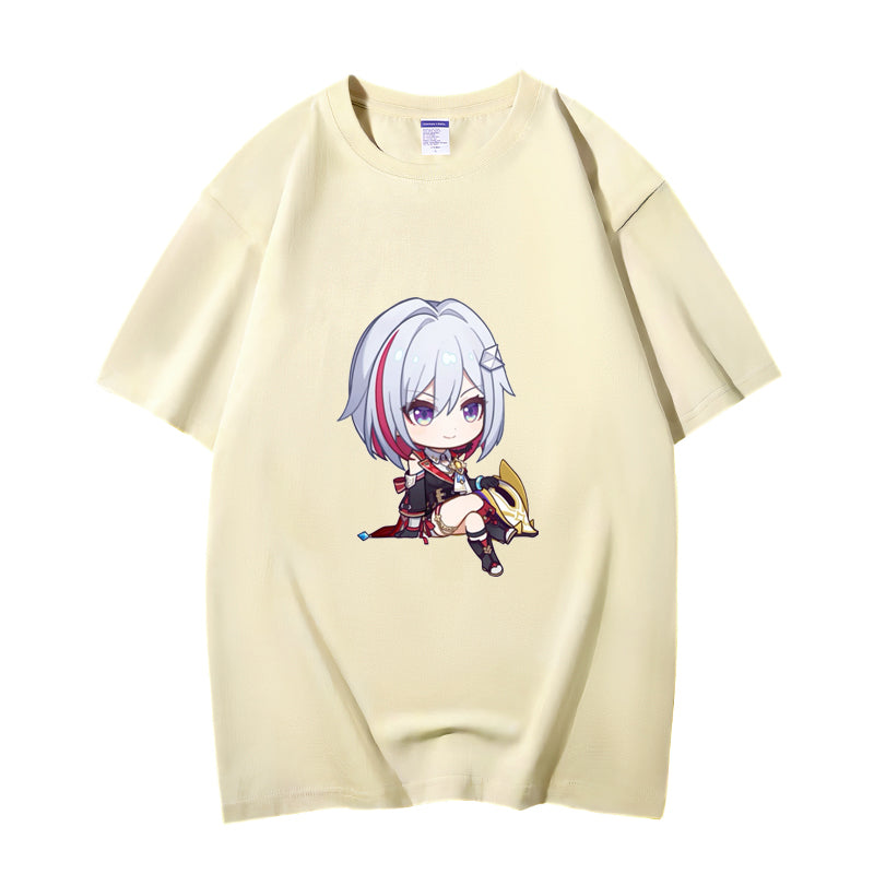 Fashion Anime Honkai Star Rail Topaz 230g GSM Hipster Style Oversized Cotton T-shirt