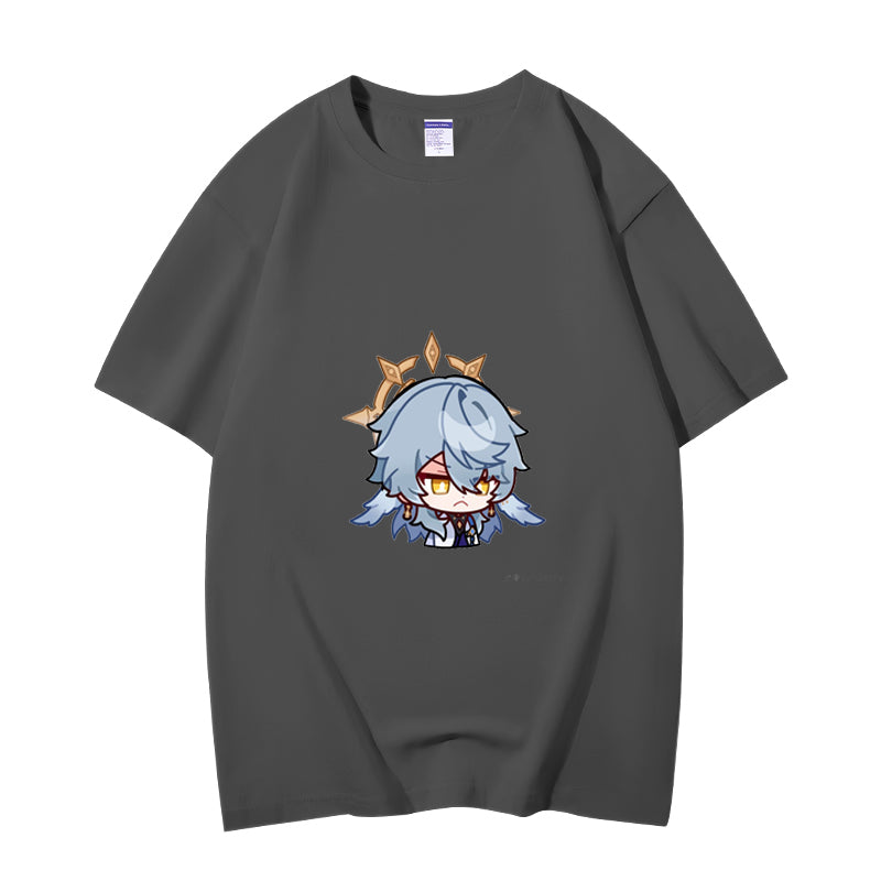 Fashion Anime Honkai Star Rail Sunday 230g GSM Hipster Style Oversized Cotton T-shirt