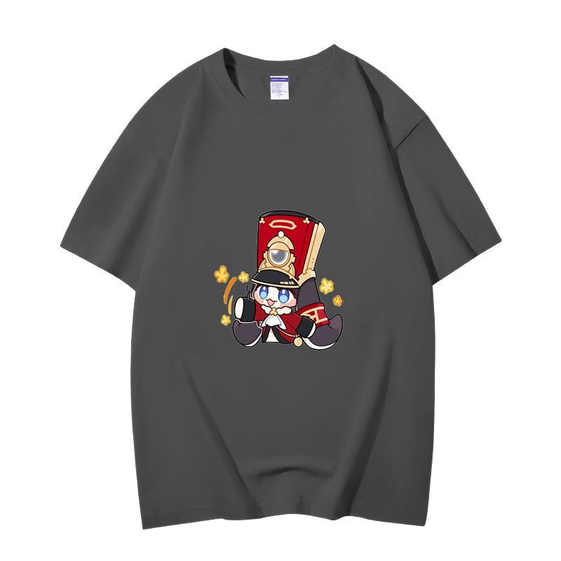 Fashion Anime Honkai Star Rail Pom-Pom 230g GSM Hipster Style Oversized Cotton T-shirt