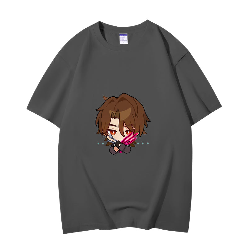 Fashion Anime Honkai Star Rail Gallagher 230g GSM Hipster Style Oversized Cotton T-shirt