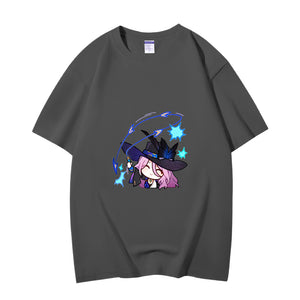 Fashion Anime  Honkai: Star Rail Jade 230g GSM Hipster Style Oversized Cotton T-shirt