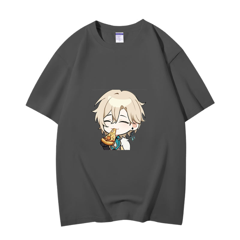 Fashion Anime Honkai Star Rail Aventurine 230g GSM Hipster Style Oversized Cotton T-shirt