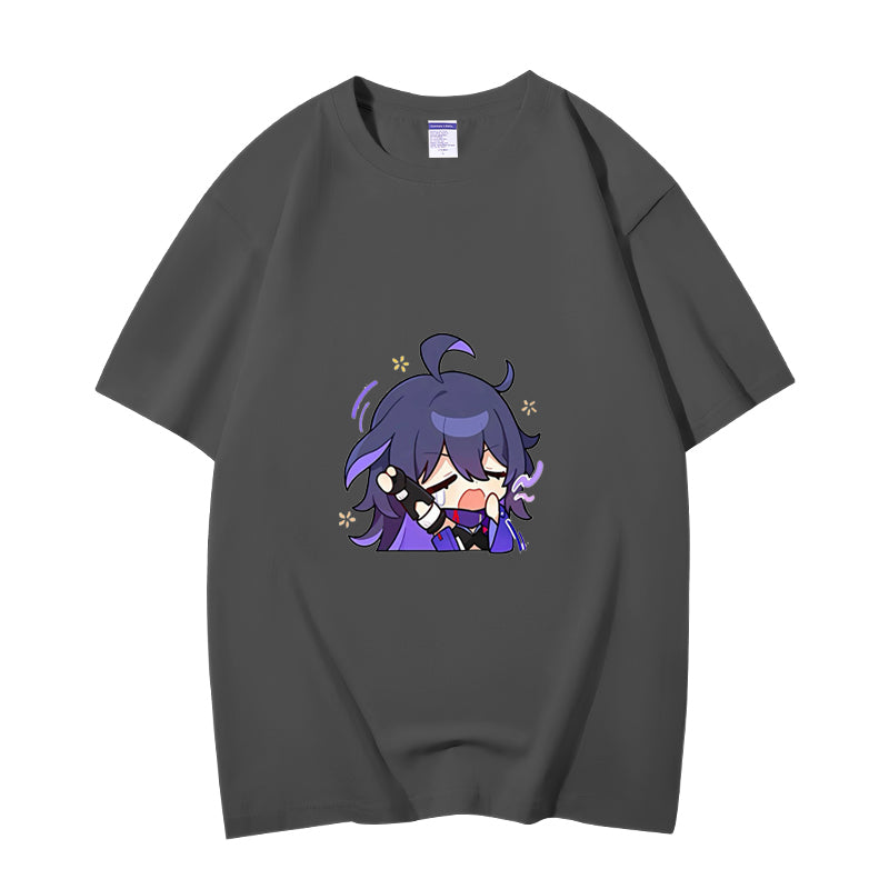 Fashion Anime Honkai Star Rail Seele 230g GSM Hipster Style Oversized Cotton T-shirt