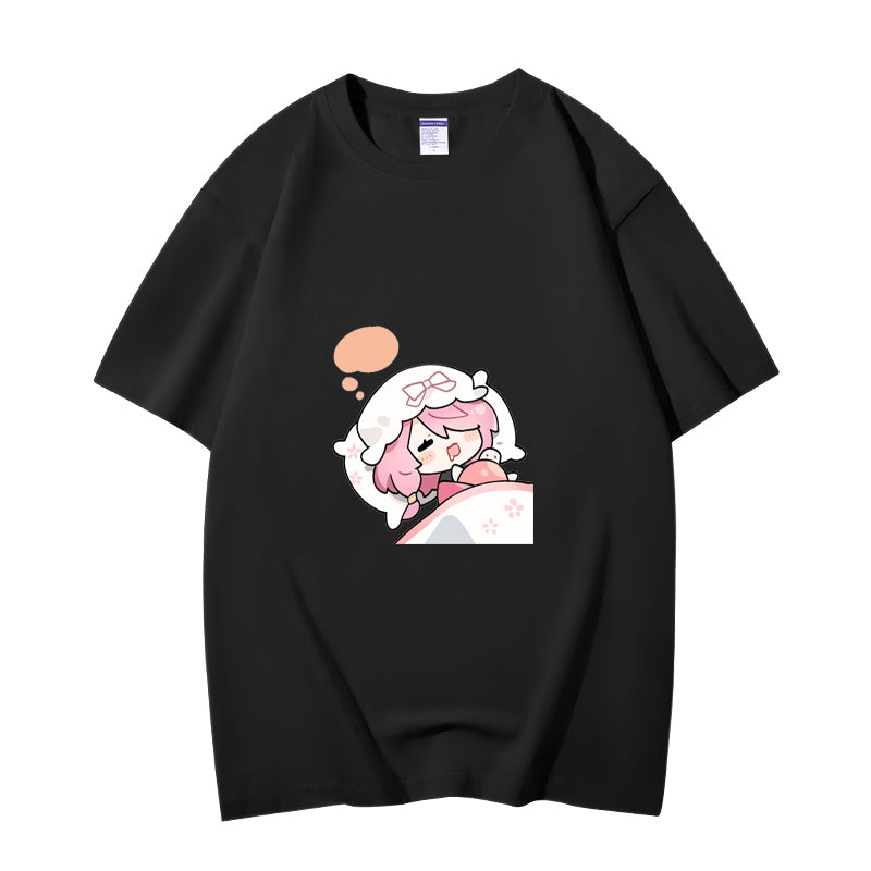 Fashion Anime Wuthering Waves Taoqi 230g GSM Hipster Style Oversized Cotton T-shirt