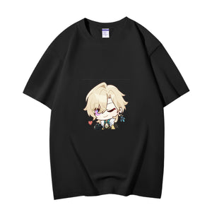 Fashion Anime Honkai: Star Rail Aventurine 230g GSM Hipster Style Oversized Cotton T-shirt